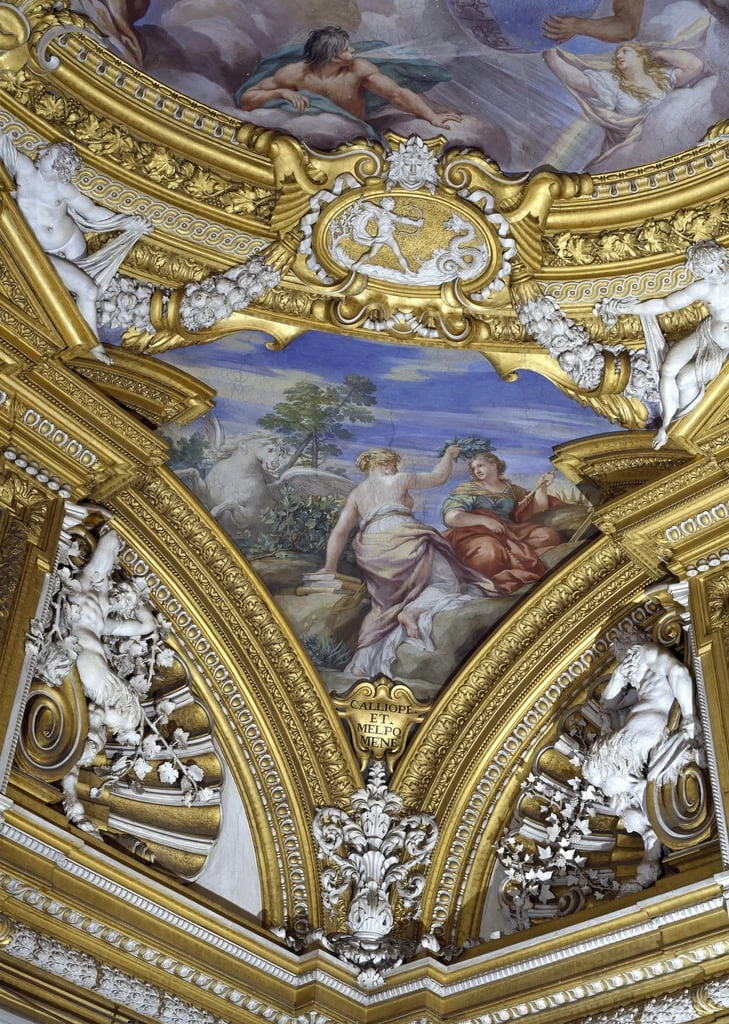 La Sala di Apollo Particolare raffigurante le muse Calliope e Melpomene - Palazzo Pitti, Firenze